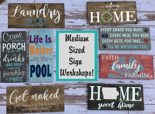 medium sign collage with middle